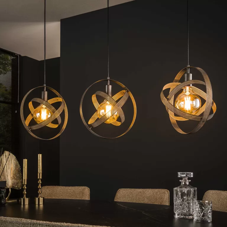 LifestyleFurn Hanglamp Brando 3-lamps - Artic Zwart | Flickmyhouse