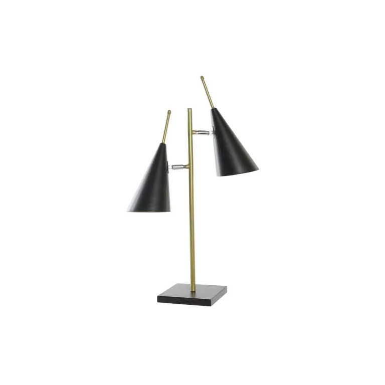 Bureaulamp DKD Home Decor Zwart Gouden Metaal 25 W 220 V 38 x 16 x 64 cm