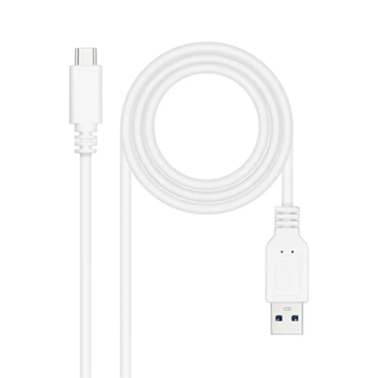 Kabel USB-C naar USB NANOCABLE 10.01.4001-W Wit 1 m