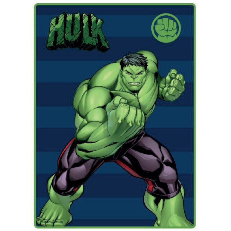 Deken The Avengers Hulk 100 x 140 cm Blauw Groen Polyester