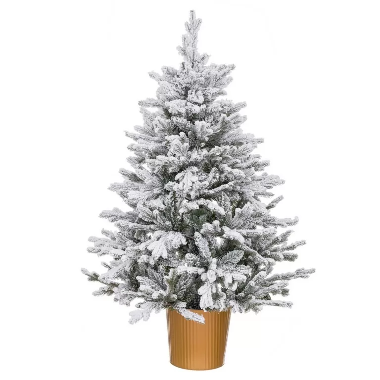 Kerstboom Gouden Polyethyleen Besneeuwd 82 x 82 x 120 cm