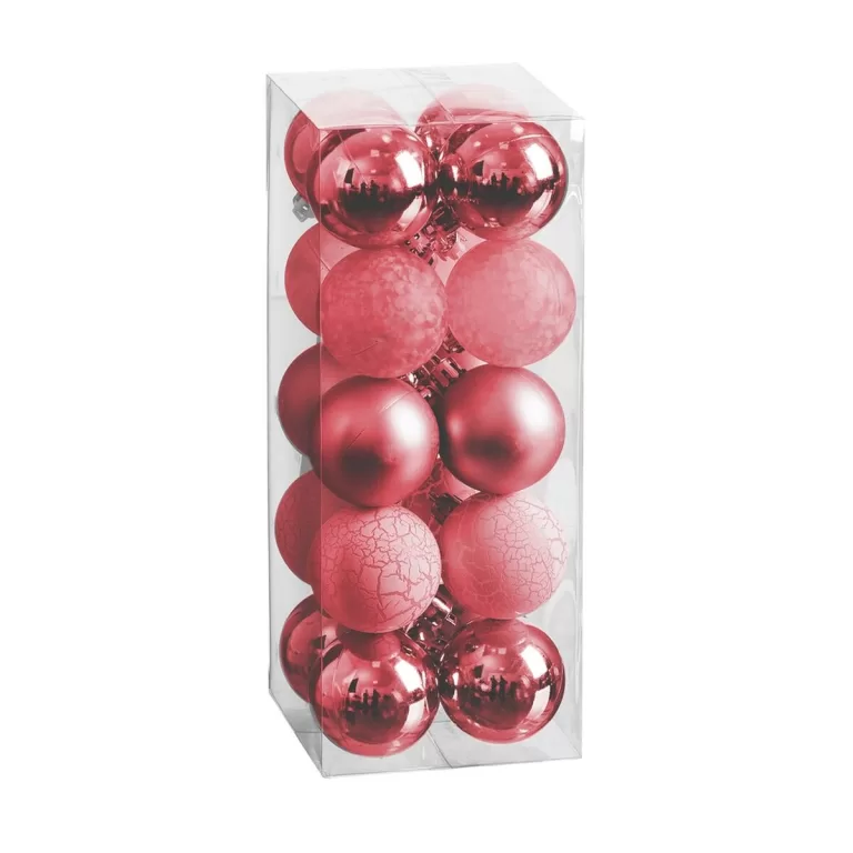 Kerstballen Rood 5 x 5 x 5 cm (20 Stuks)
