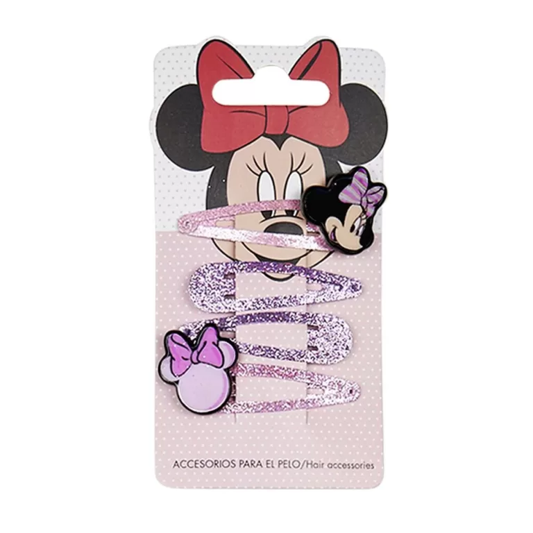 Haarspeldjes Minnie Mouse 4 Onderdelen Multicolour