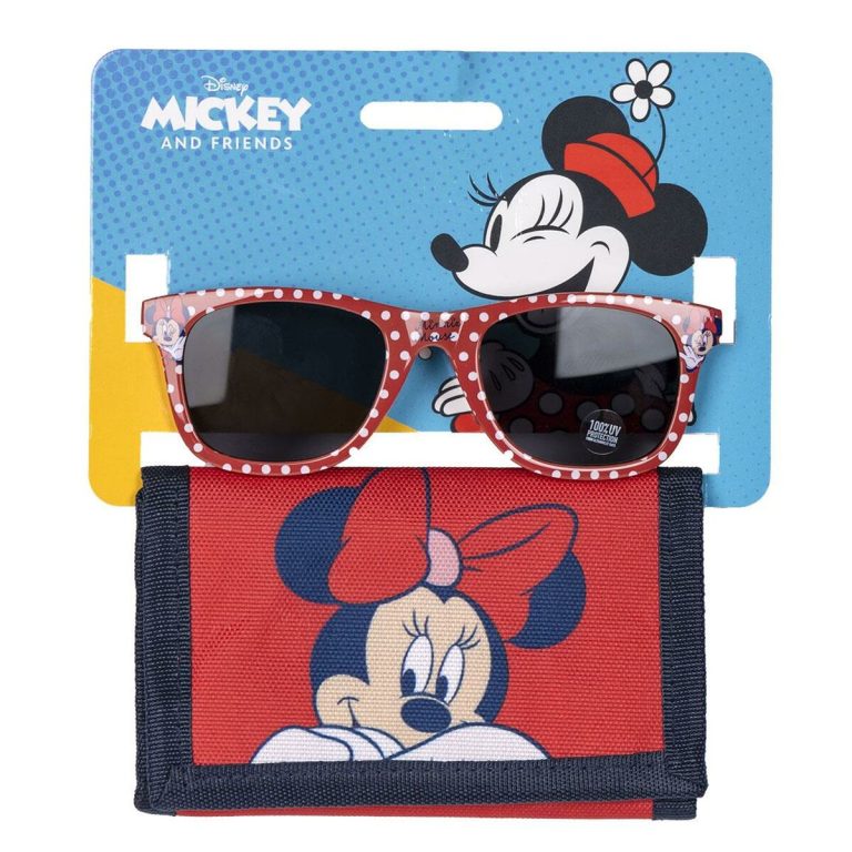Sunglasses and Wallet Set Minnie Mouse 2 Onderdelen Rood
