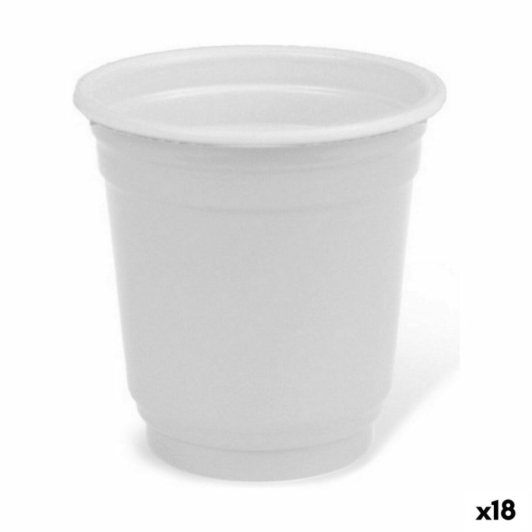 Set Shotglazen Algon Herbruikbaar Wit Plastic 72 Onderdelen 50 ml (18 Stuks)
