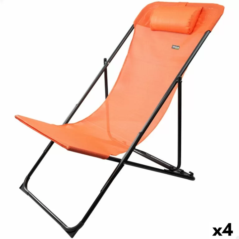 Liggende ligstoel Aktive Oranje 53 x 87 x 78 cm (4 Stuks)