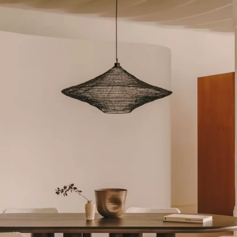 Kave Home Hanglamp Makai 87cm - Zwart | Flickmyhouse
