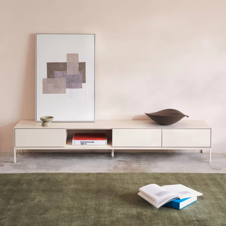 Kave Home TV-meubel Vedrana 195 x 40cm - Wit | Flickmyhouse