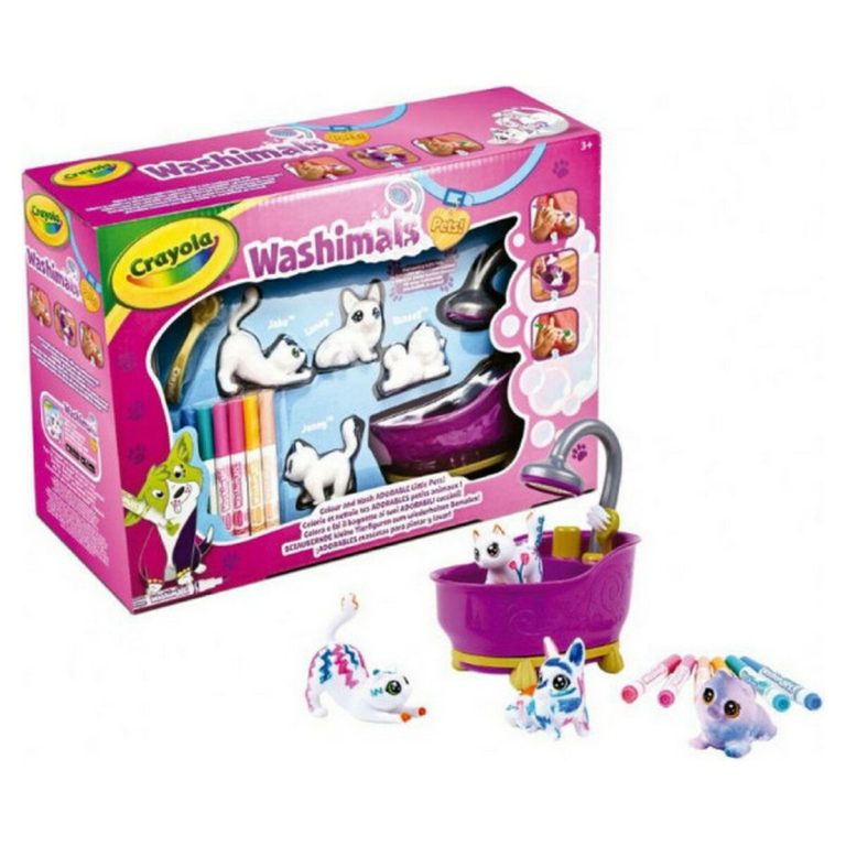 Playset Washimals Pets Crayola 74-7453 Badkuip 6 Onderdelen
