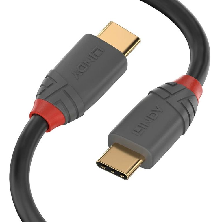Kabel USB C LINDY 36872 2 m Zwart Grijs
