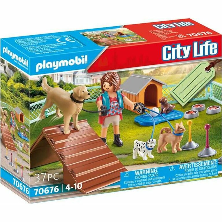 Playset Playmobil City Life Hond Training 70676 (37 pcs)