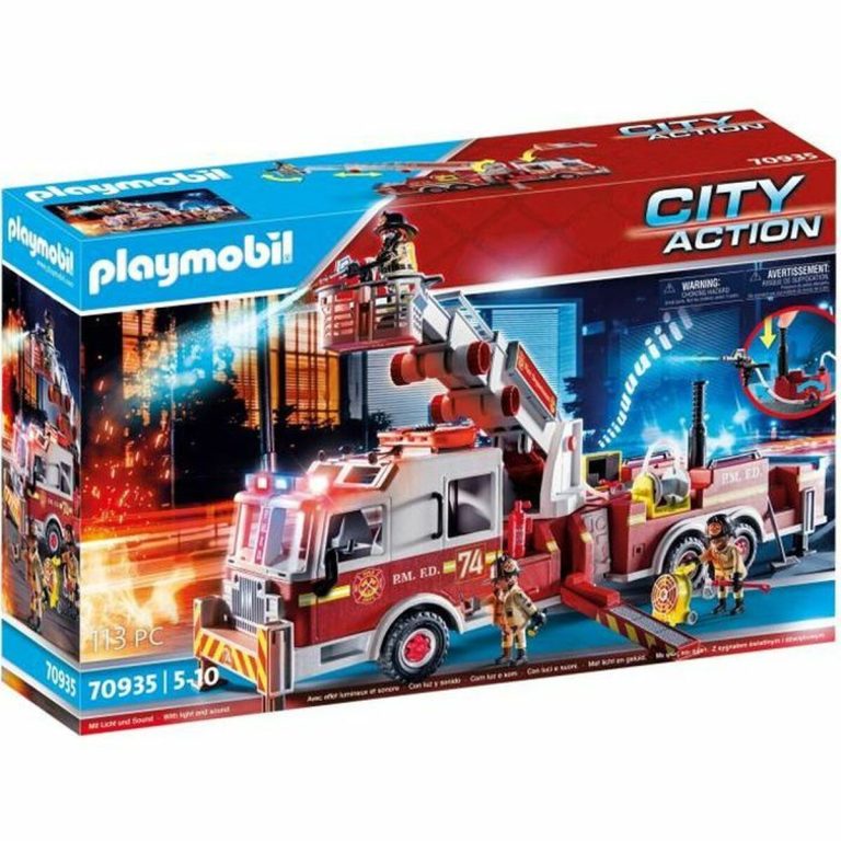 Voertuig Speelset   Playmobil Fire Truck with Ladder 70935         113 Onderdelen