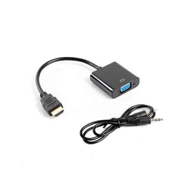 Adapter HDMI naar VGA Lanberg AD-0017-BK Zwart