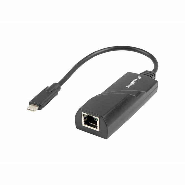 Adapter USB C naar Netwerk RJ45 Lanberg NC-1000-02 Zwart 0