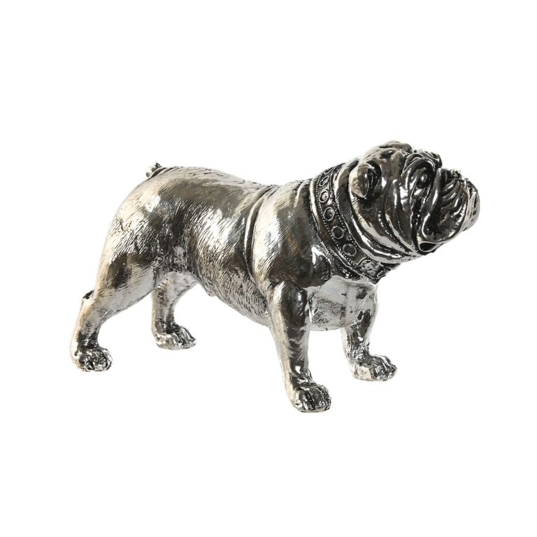 Decoratieve figuren Home ESPRIT Zilverkleurig Hond Loft 28
