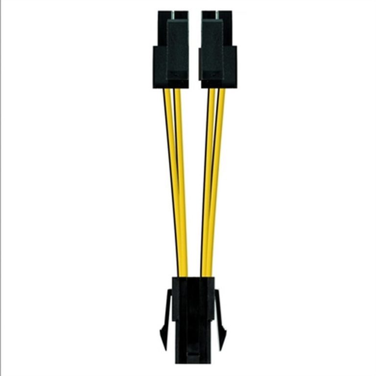 Voedingskabel NANOCABLE CABLE ALIM. 4PIN/H-4+4PIN/M 15CM Straight