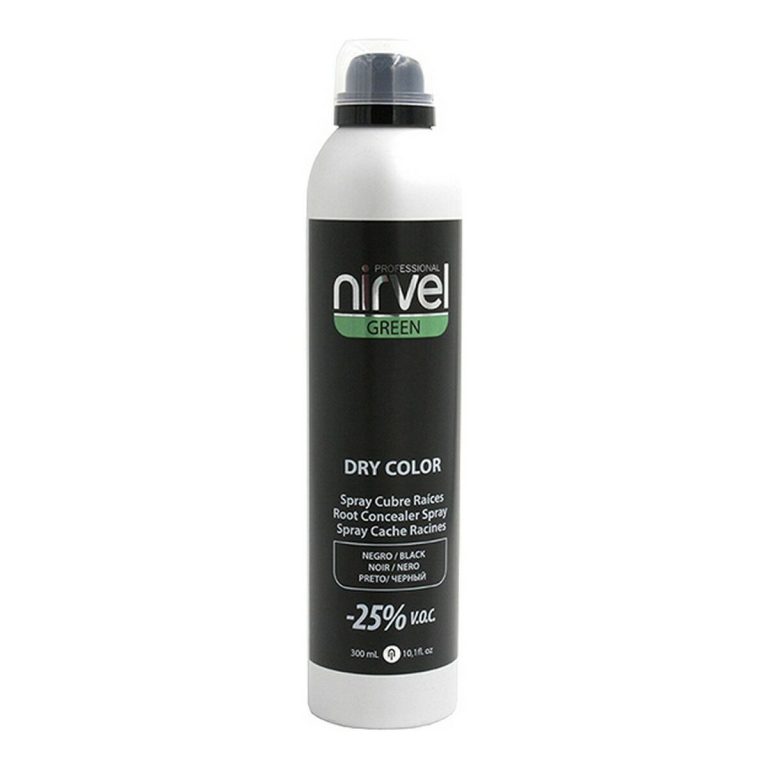 Camouflage spray voor grijs haar Green Dry Color Nirvel Green Dry Zwart (300 ml)