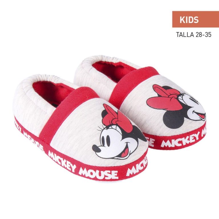 Slippers Voor in Huis Minnie Mouse Lichtgrijs