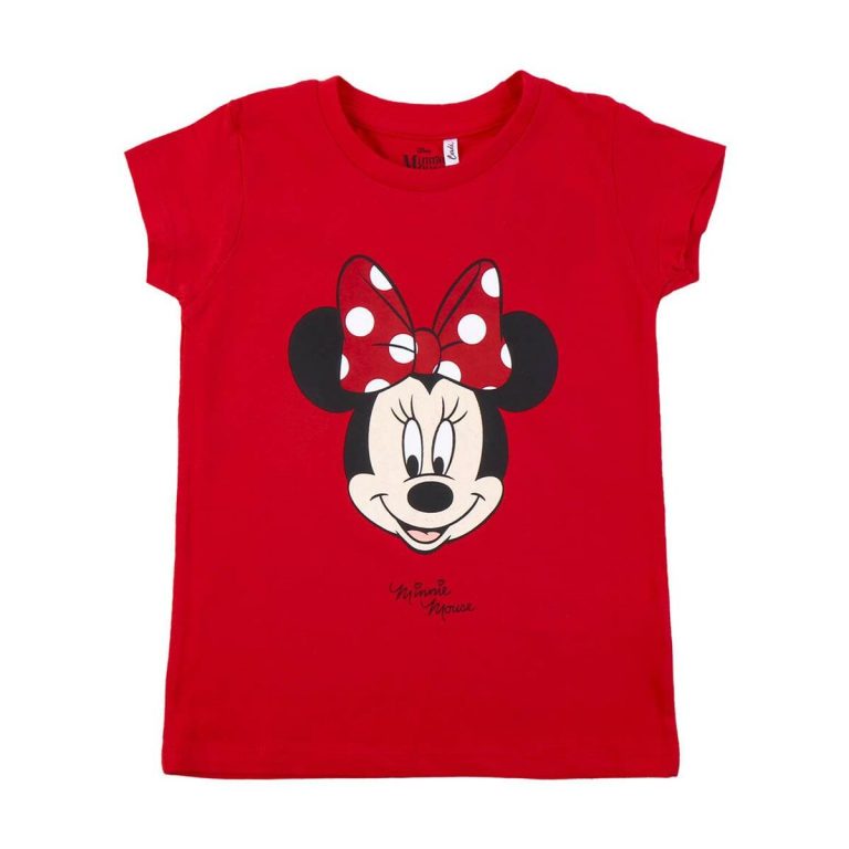 T-Shirt met Korte Mouwen voor kinderen Minnie Mouse Rood