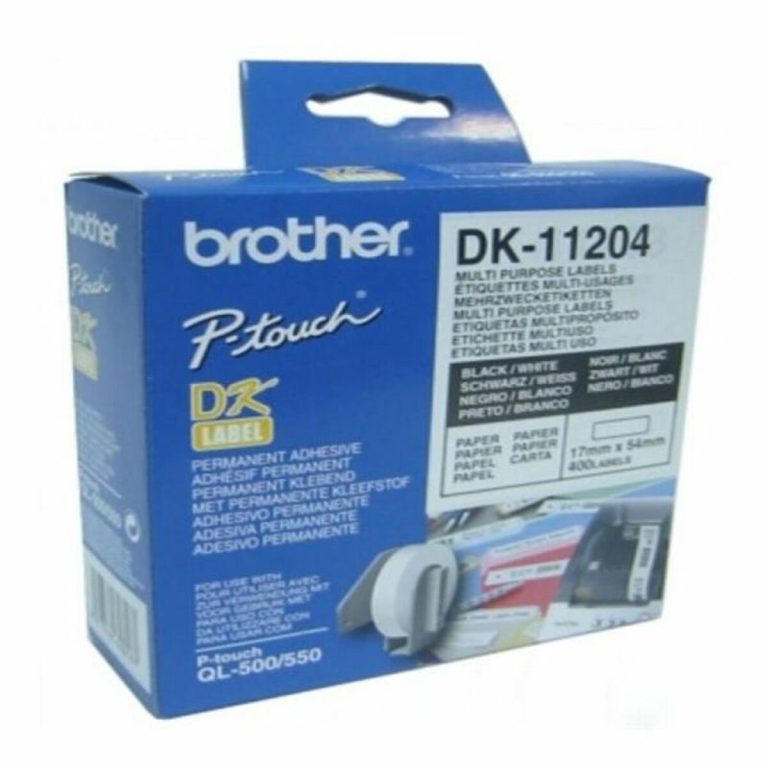 Multifunctionele Printerlabels Brother DK11204 17 x 54 mm Zwart/Wit Wit