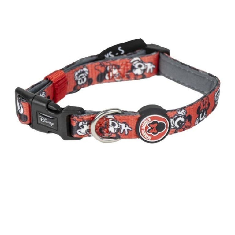 Hondenhalsband Minnie Mouse S/M Rood