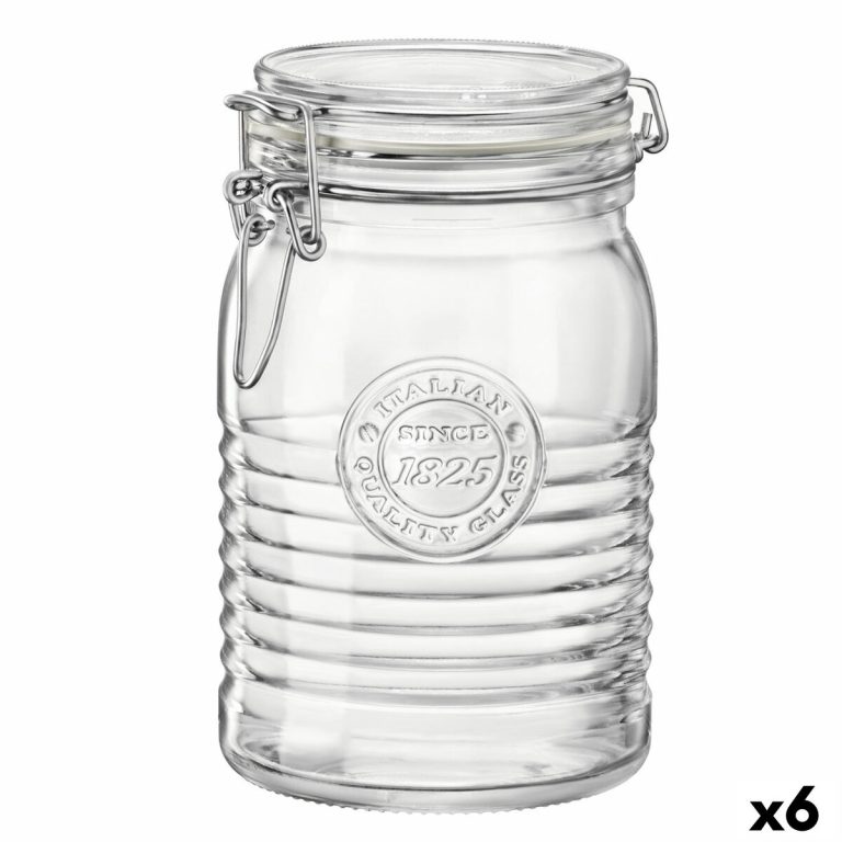 Voedselopslagcontainer Bormioli Rocco Officina Transparant Glas (6 Stuks) (1