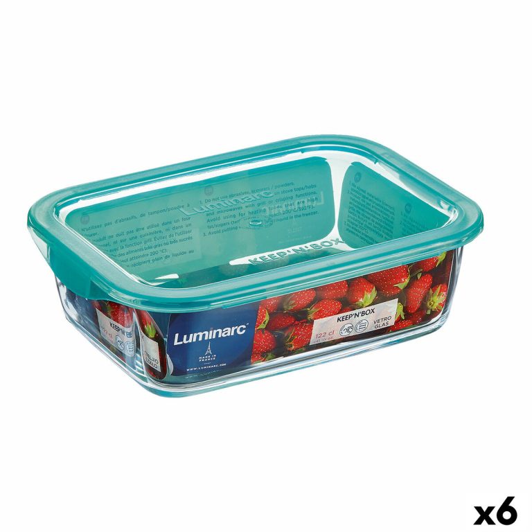 Rechthoekige lunchbox met deksel Luminarc Keep'n Lagon 12 x 8