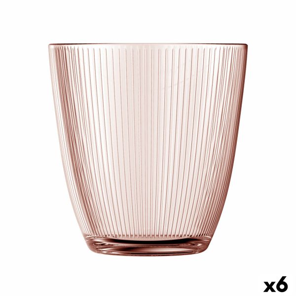 Glas Luminarc Concepto Stripy Roze Glas (310 ml) (6 Stuks)