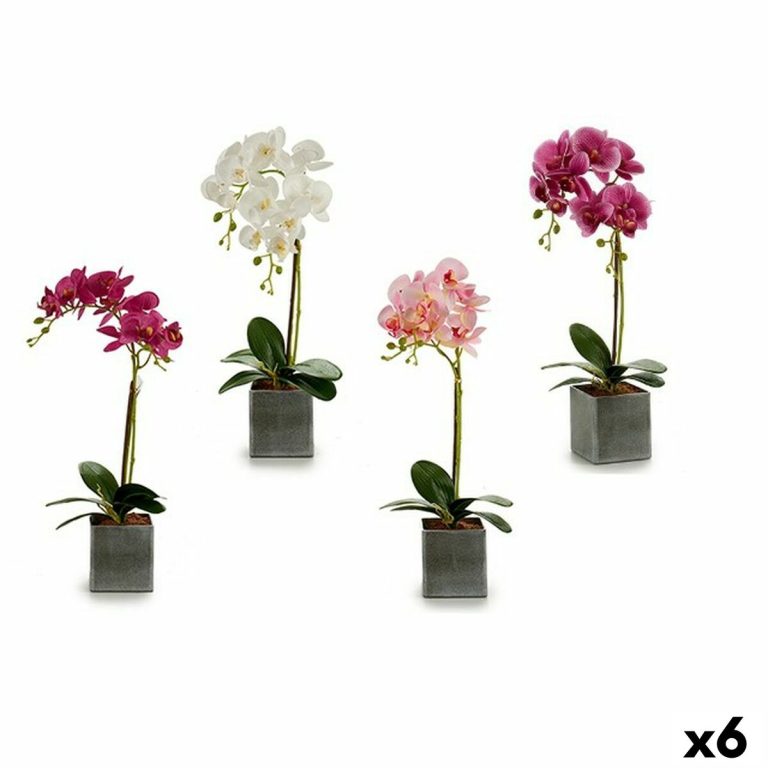 Decoratieve Bloem Orchidee Plastic 14 x 51 x 18 cm (6 Stuks)