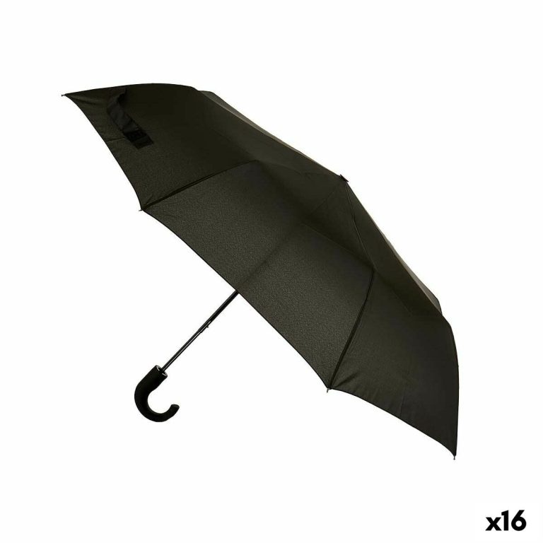 Paraplu Zwart Metaal Stof 100 x 100 x 62 cm (16 Stuks)