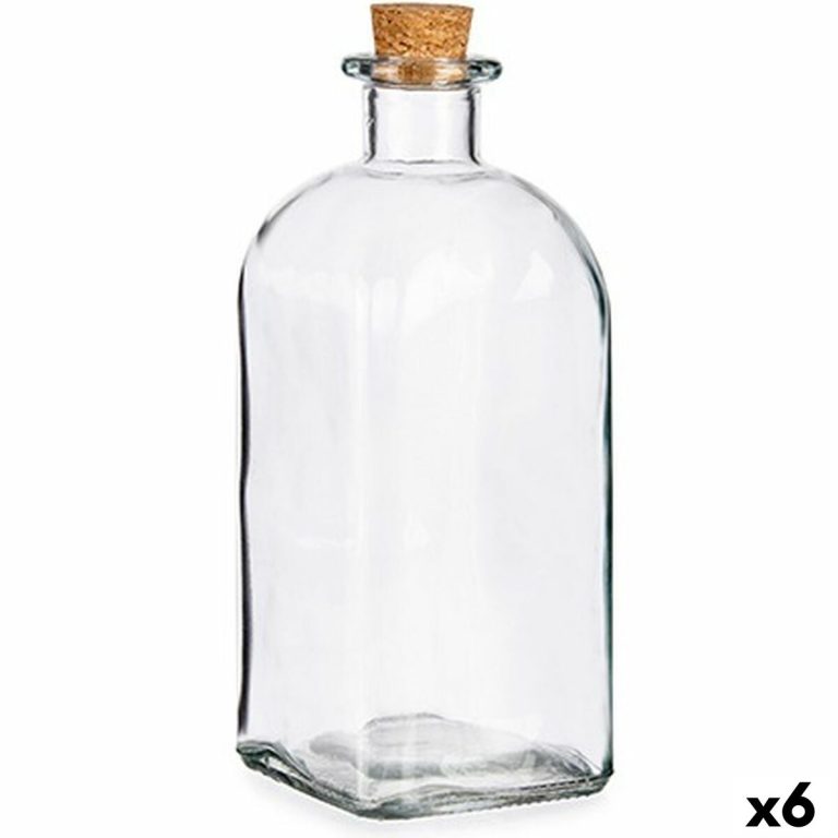 Tin Afvoerstop Kurk Glas 1 L 9 x 22 x 9 cm (6 Stuks)