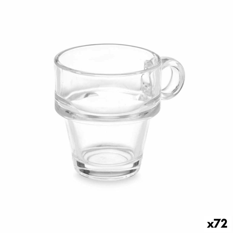 Kopp Transparant Glas 90 ml (72 Stuks) Koffie