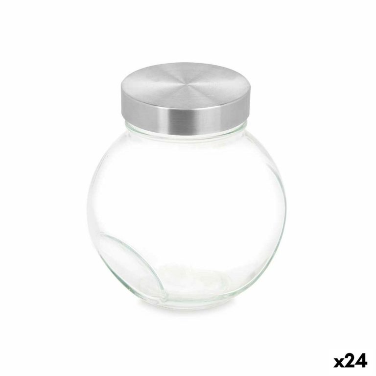 Koekblik Transparant Glas 700 ml (24 Stuks) Met deksel Aanpasbaar
