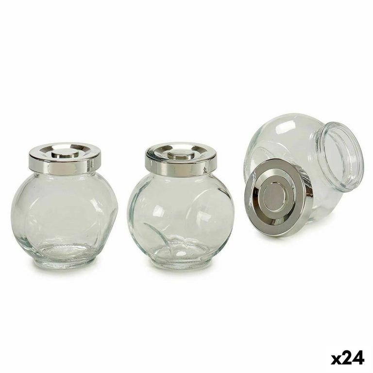 Set van Potjes Glas (24 Stuks) Met deksel 3 Onderdelen