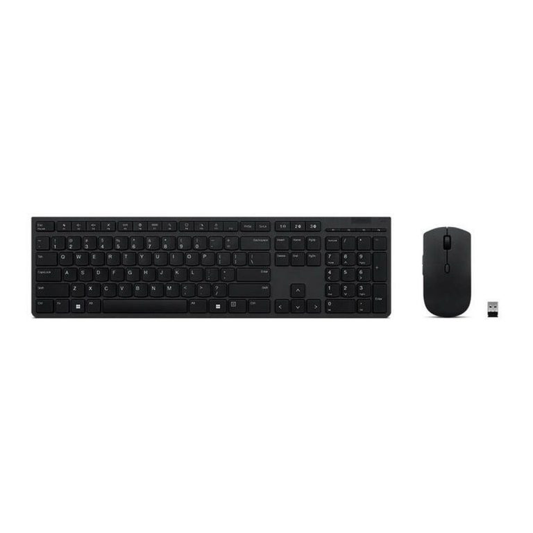 Toetsenbord en draadloze muis Lenovo SLIM COMBO II ES MC00011728 Zwart Qwerty Spaans