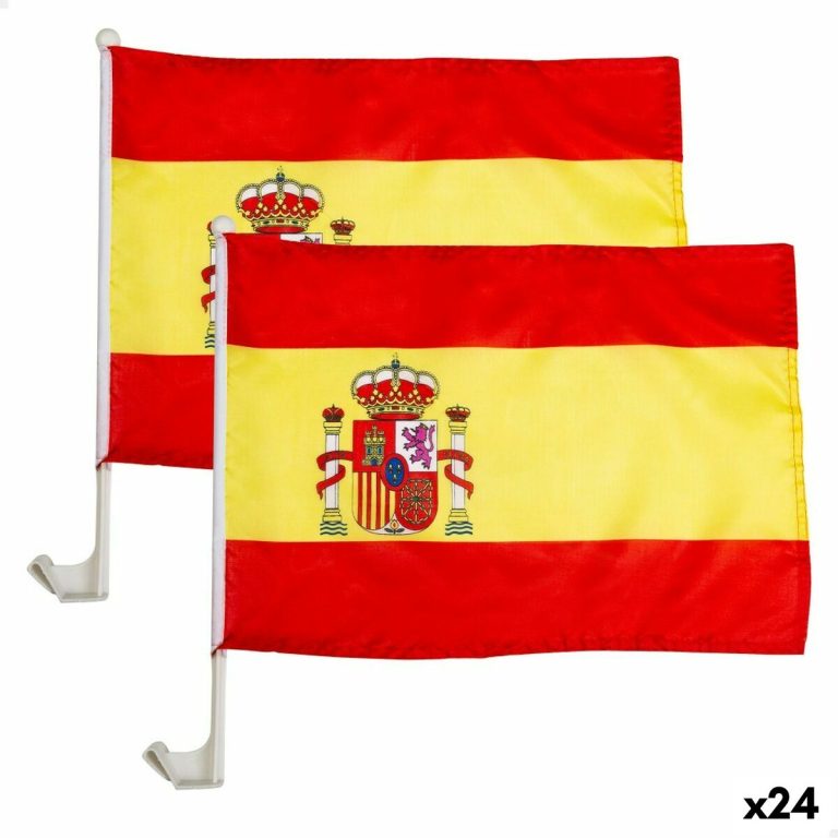 Car flag holder Colorbaby 45 x 30 cm Spanje 2 Onderdelen 24 Stuks
