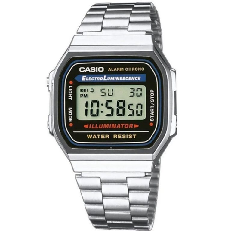Horloge Uniseks Casio A168W-1 Zwart Zilverkleurig (Ø 36 mm)
