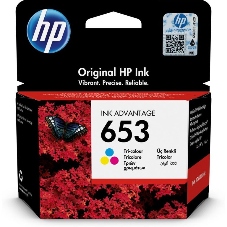 Originele inkt cartridge HP 653 Cyaan/Magenta/Geel