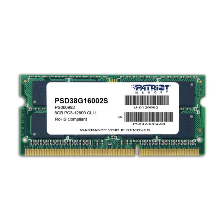 RAM geheugen Patriot Memory 8GB PC3-12800 DDR3 8 GB CL11