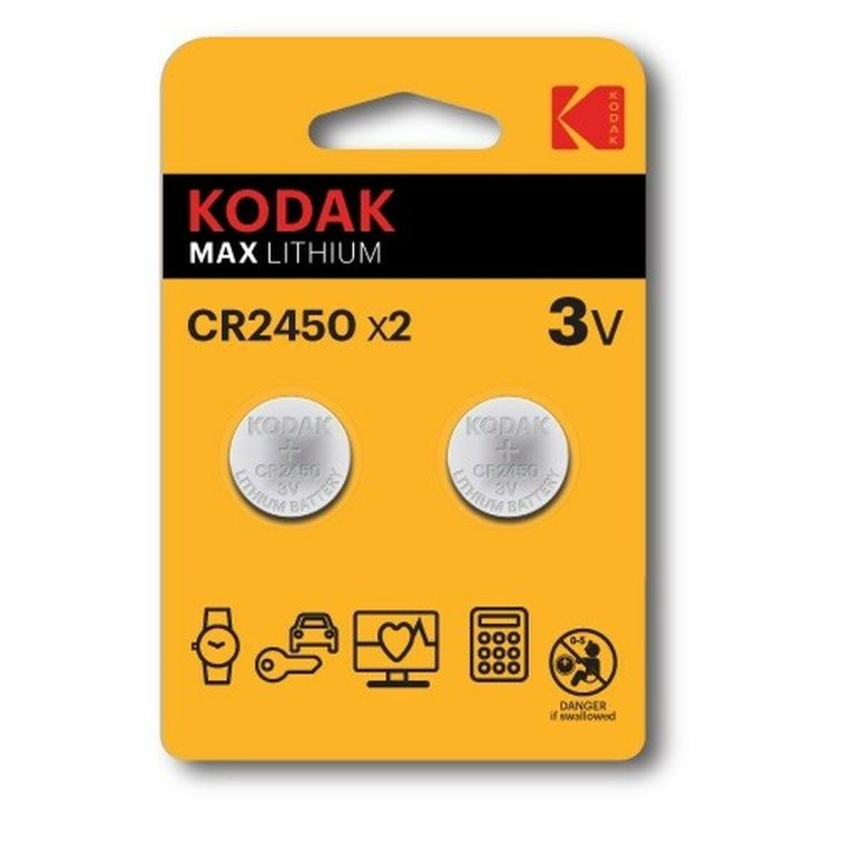 Batterijen Kodak CR2450 3 V (2 Stuks)