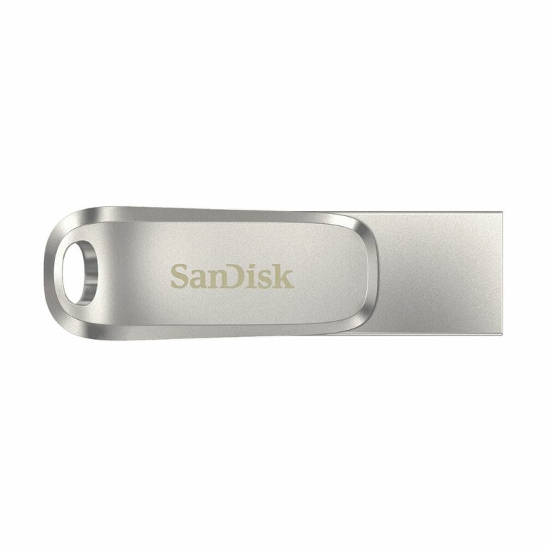 Micro SD geheugenkaart met adapter SanDisk SDDDC4-128G-G46 128GB Sleutelhanger Zilverkleurig Staal 128 GB