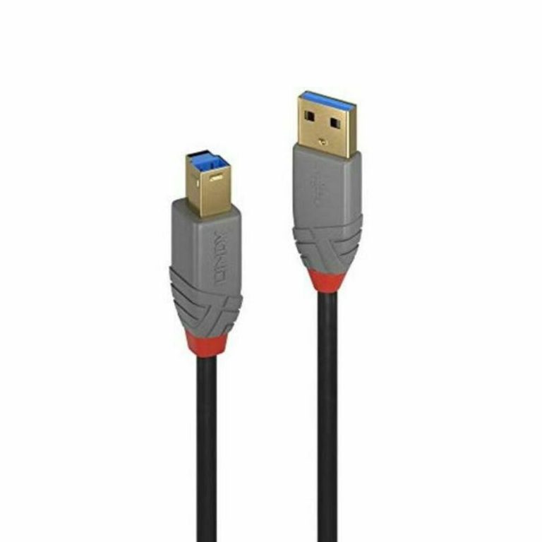 USB-kabel LINDY 36744 5 m Zwart Grijs