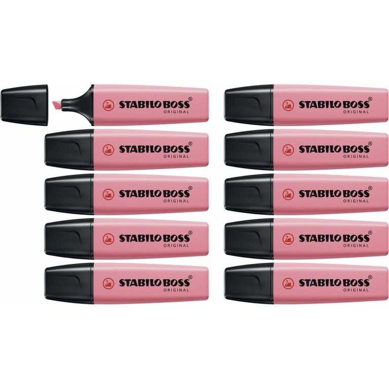 Fluoriscerende Markeerstift Stabilo Boss Roze 10 Onderdelen