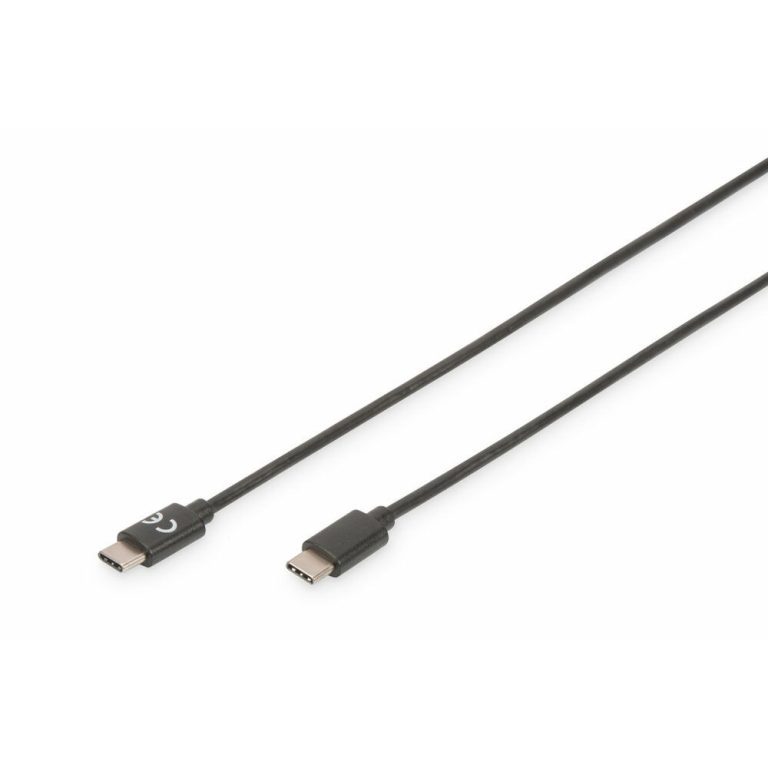 USB-C-kabel Digitus AK-300138-010-S Zwart 1 m