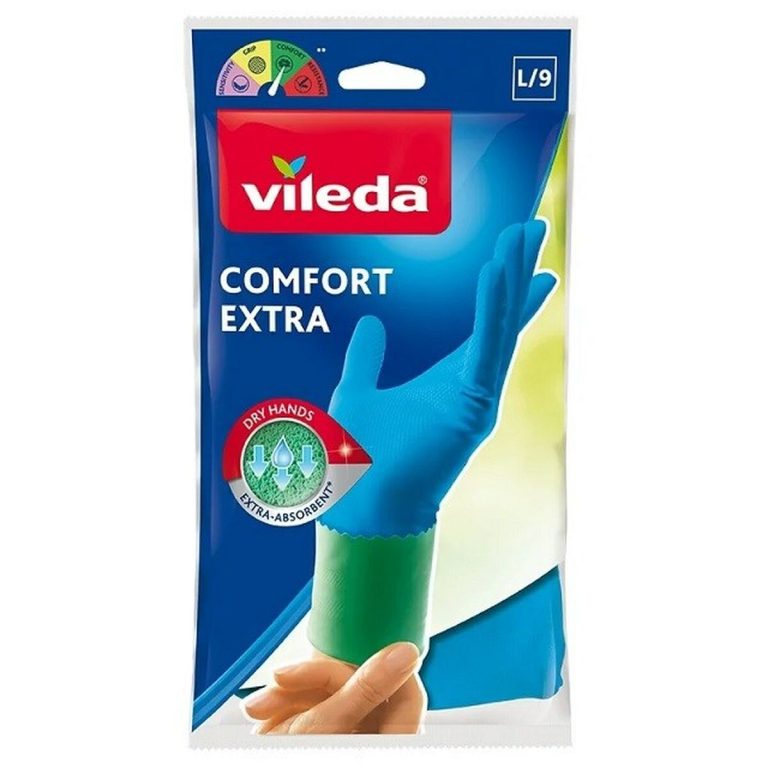 Werkhandschoenen Vileda Confort Extra Blauw Groen
