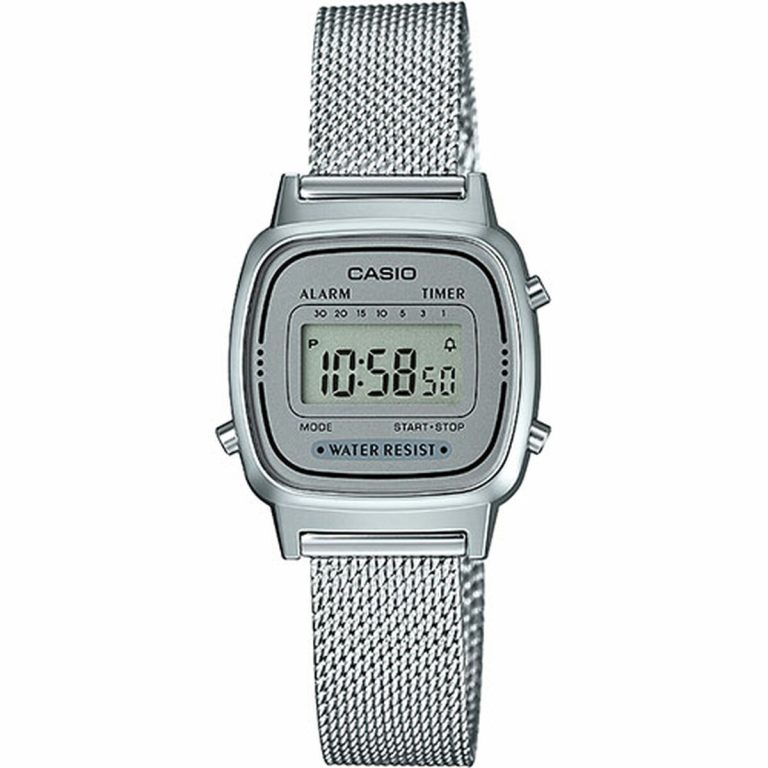 Horloge Uniseks Casio LA670WEM-7EF Zwart Zilverkleurig (Ø 25 mm)