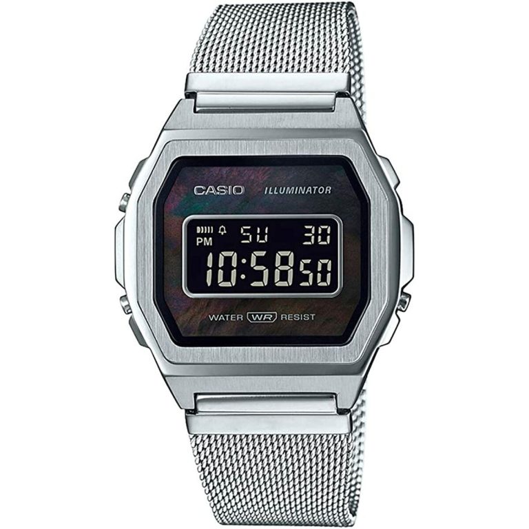 Horloge Heren Casio A1000M-1BEF Zwart Zilverkleurig