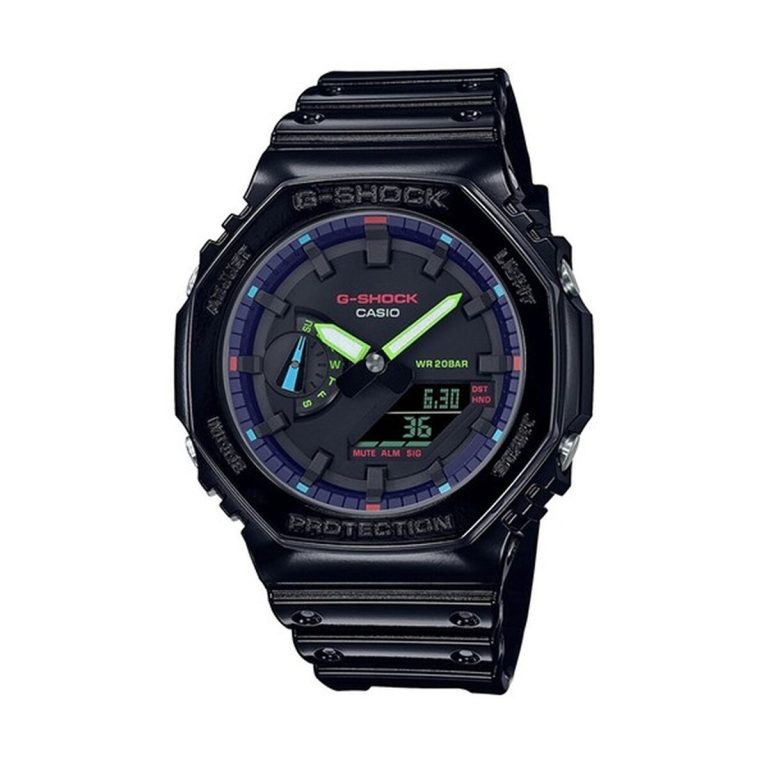 Horloge Heren Casio G-Shock OAK COLLECTION VIRTUAL RAINBOW SERIE Zwart (Ø 45 mm)