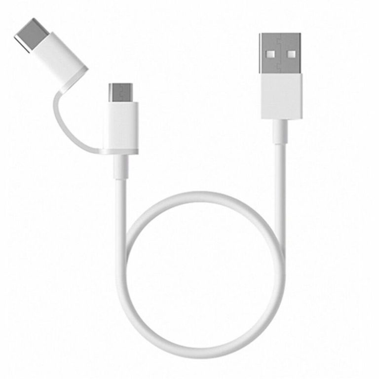 Kabel USB naar Micro-USB en USB C Xiaomi SJX01ZM Wit