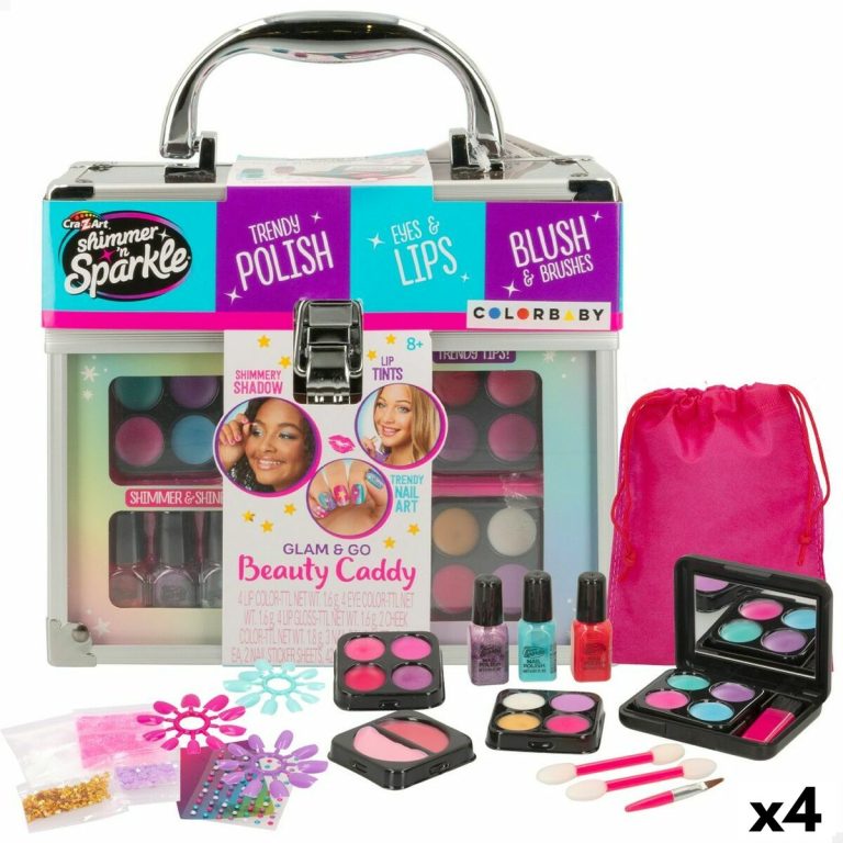 Kinder Make-up Set Cra-Z-Art Shimmer 'n Sparkle Glam & Go 19 x 16 x 8 cm 4 Stuks